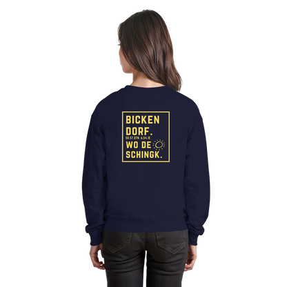 Wo de Sonn schingk - Bickendorf Druck Rücken - Basic Sweatshirt