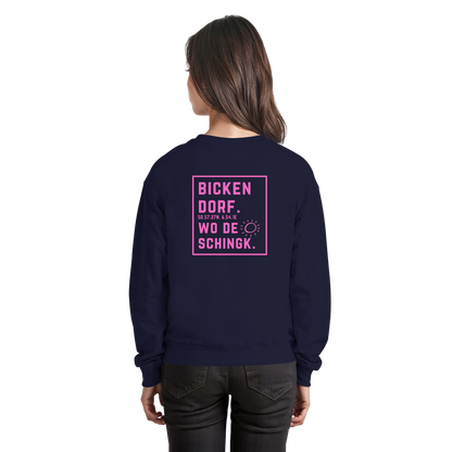 Wo de Sonn schingk - Bickendorf Druck Rücken - Basic Sweatshirt
