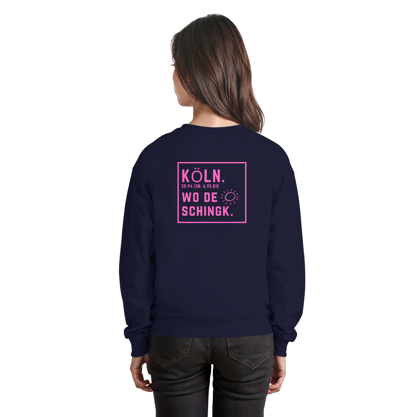 Wo de Sonn schingk - Köln Druck Rücken - Basic Sweatshirt