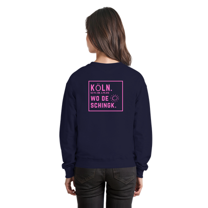 Wo de Sonn schingk - Köln Druck Rücken - Basic Sweatshirt