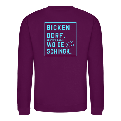 Wo de Sonn schingk - Bickendorf Druck Rücken - Basic Sweatshirt