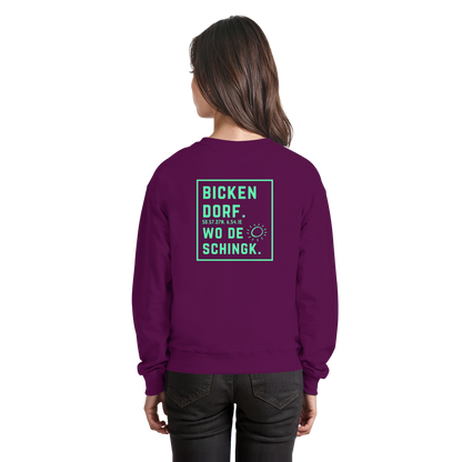 Wo de Sonn schingk - Bickendorf Druck Rücken - Basic Sweatshirt