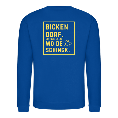 Wo de Sonn schingk - Bickendorf Druck Rücken - Basic Sweatshirt