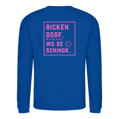 Wo de Sonn schingk - Bickendorf Druck Rücken - Basic Sweatshirt