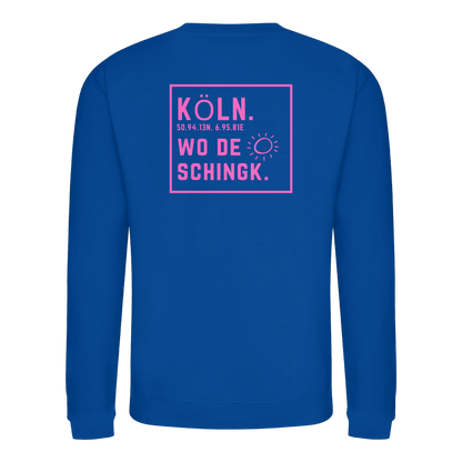 Wo de Sonn schingk - Köln Druck Rücken - Basic Sweatshirt