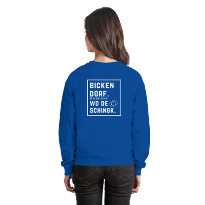 Wo de Sonn schingk - Bickendorf Druck Rücken - Basic Sweatshirt