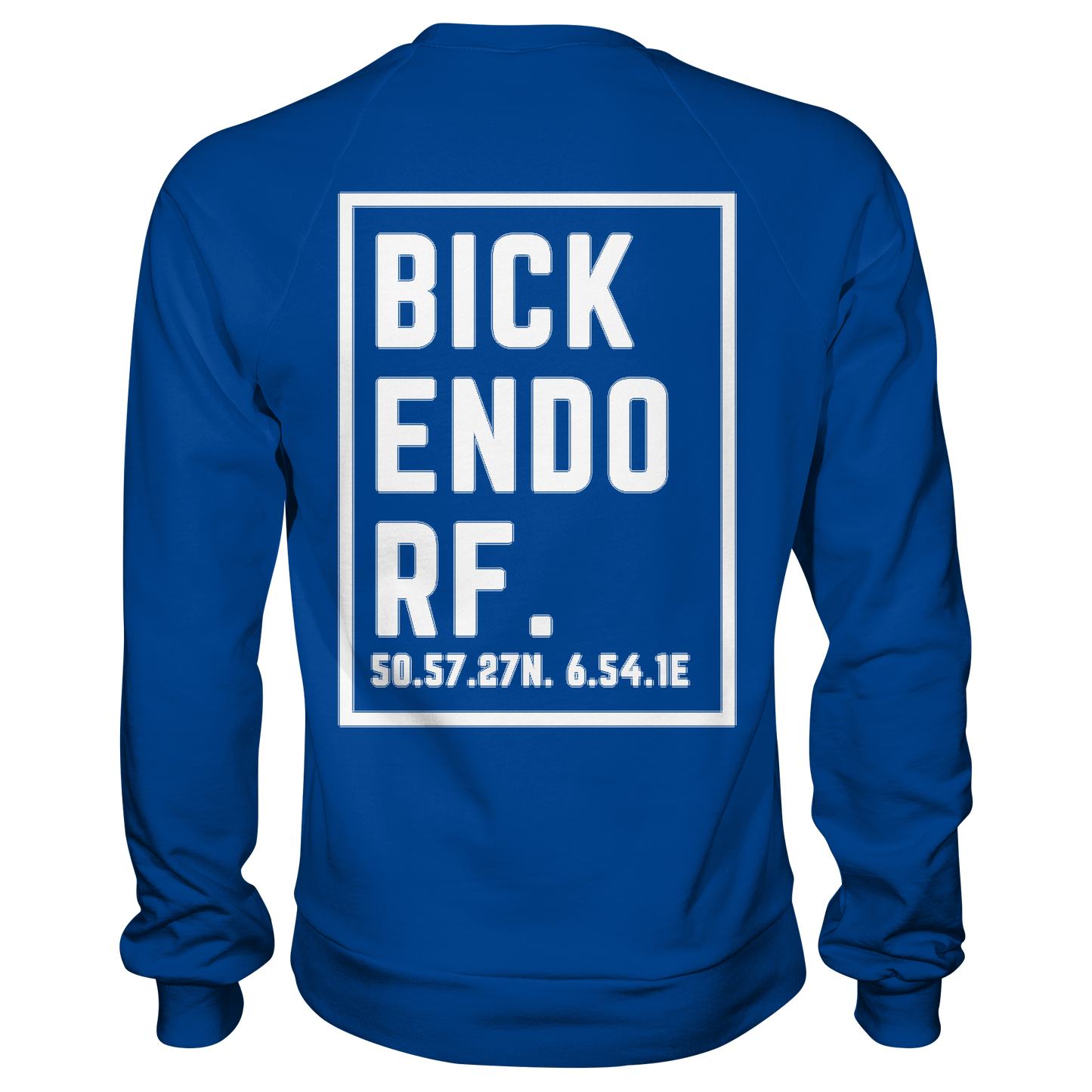 Bickendorf Koordinaten (großer Druck auf dem Rücken) - Basic Sweatshirt