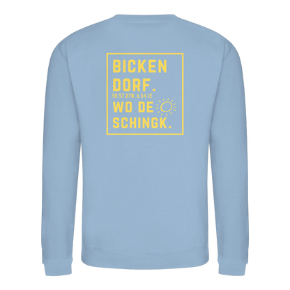 Wo de Sonn schingk - Bickendorf Druck Rücken - Basic Sweatshirt