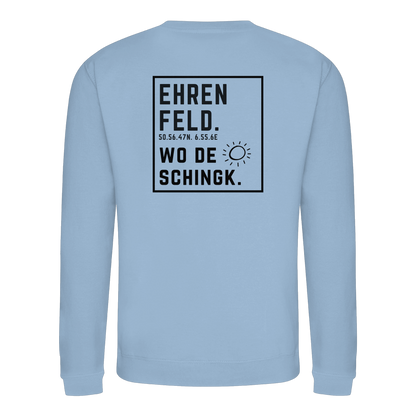 Wo de Sonn schingk - Ehrenfeld Druck Rücken - Basic Sweatshirt