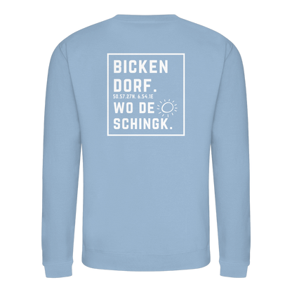 Wo de Sonn schingk - Bickendorf Druck Rücken - Basic Sweatshirt
