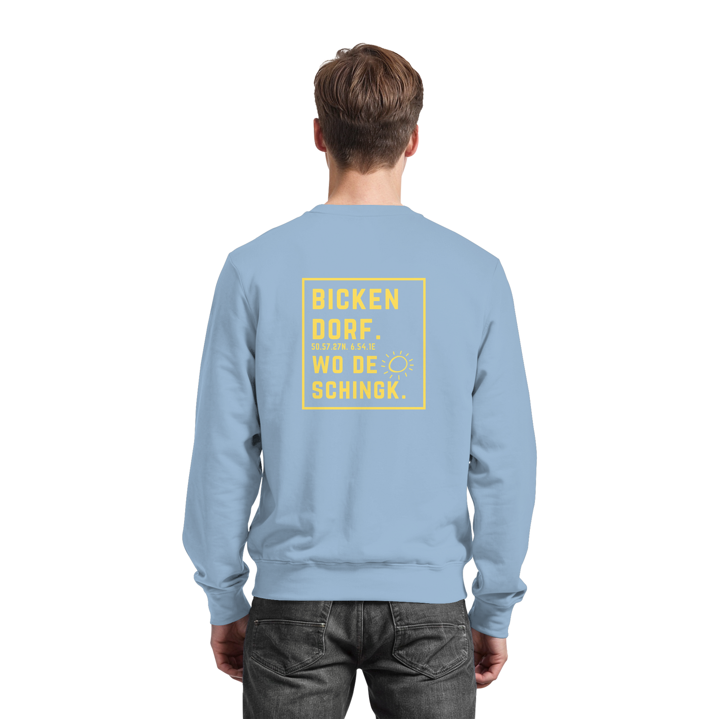 Wo de Sonn schingk - Bickendorf Druck Rücken - Basic Sweatshirt