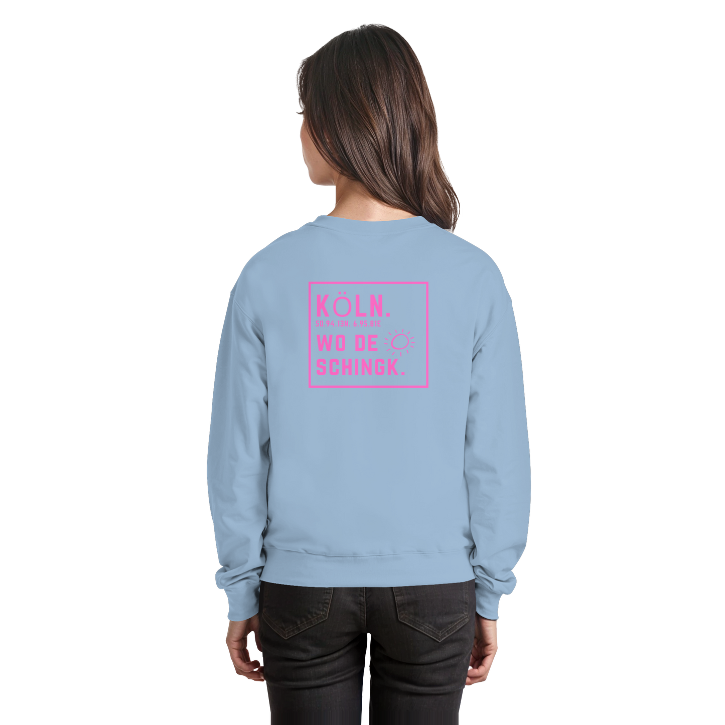 Wo de Sonn schingk - Köln Druck Rücken - Basic Sweatshirt