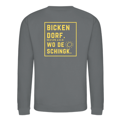 Wo de Sonn schingk - Bickendorf Druck Rücken - Basic Sweatshirt