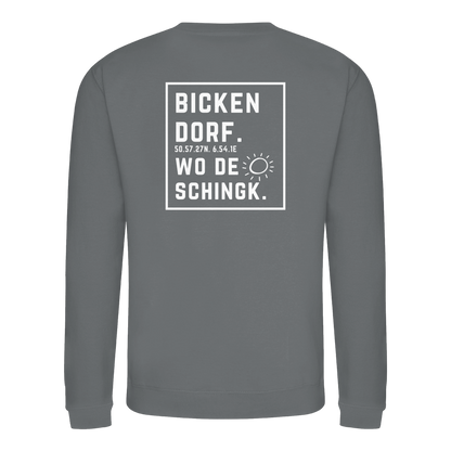 Wo de Sonn schingk - Bickendorf Druck Rücken - Basic Sweatshirt