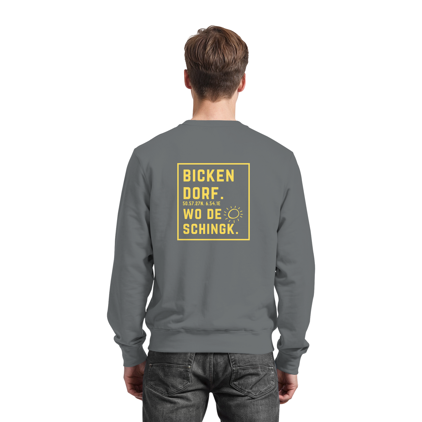 Wo de Sonn schingk - Bickendorf Druck Rücken - Basic Sweatshirt