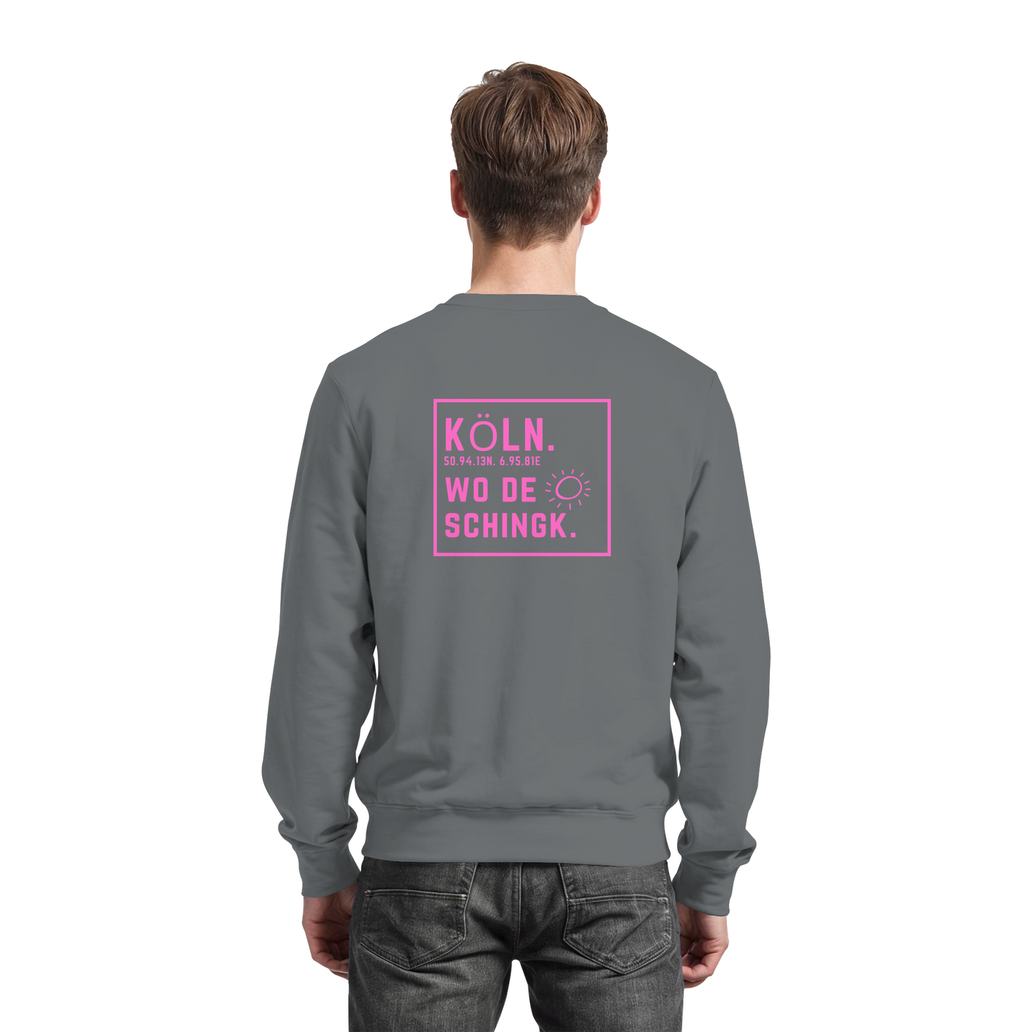 Wo de Sonn schingk - Köln Druck Rücken - Basic Sweatshirt