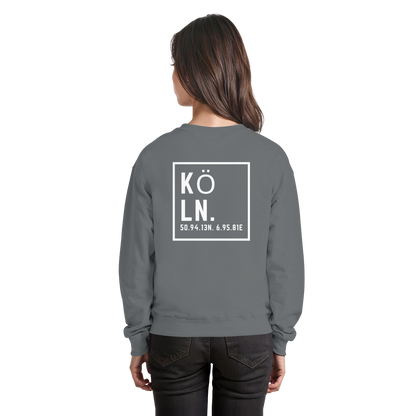 Köln Koordinaten (großer Druck auf dem Rücken) - Basic Sweatshirt