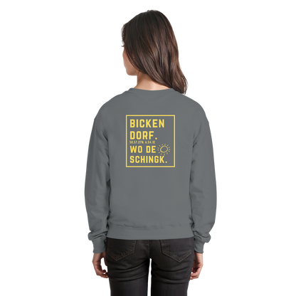 Wo de Sonn schingk - Bickendorf Druck Rücken - Basic Sweatshirt