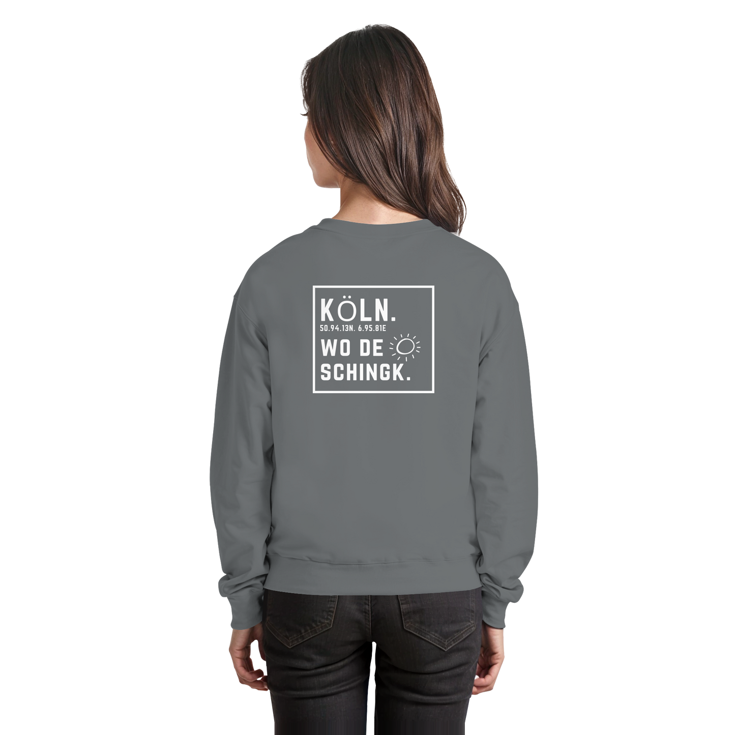 Wo de Sonn schingk - Köln Druck Rücken  - Basic Sweatshirt