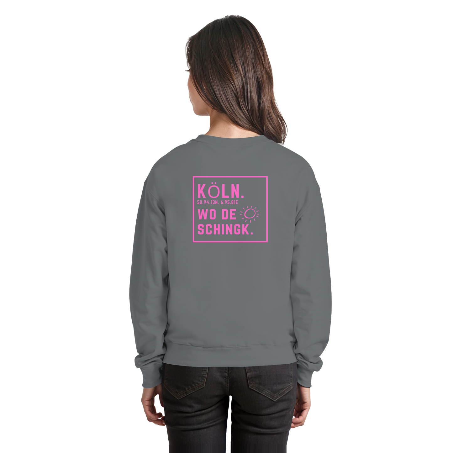 Wo de Sonn schingk - Köln Druck Rücken - Basic Sweatshirt