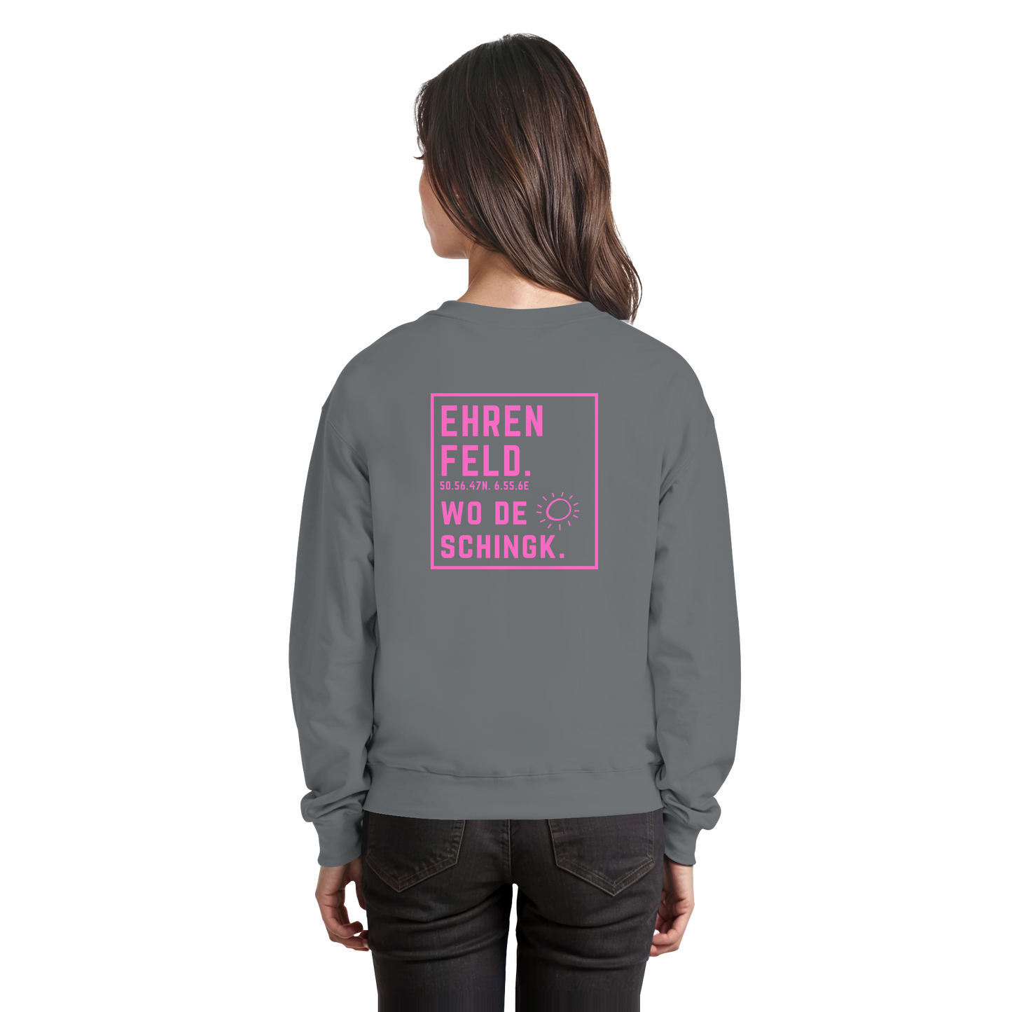 Wo de Sonn schingk - Ehrenfeld Druck Rücken  - Basic Sweatshirt