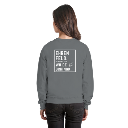 Wo de Sonn schingk - Ehrenfeld Druck Rücken  - Basic Sweatshirt