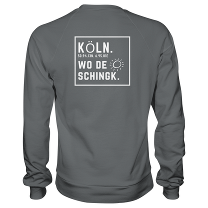 Wo de Sonn schingk - Köln Druck Rücken  - Basic Sweatshirt