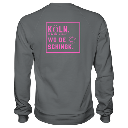 Wo de Sonn schingk - Köln Druck Rücken - Basic Sweatshirt