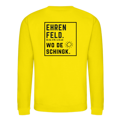 Wo de Sonn schingk - Ehrenfeld Druck Rücken - Basic Sweatshirt