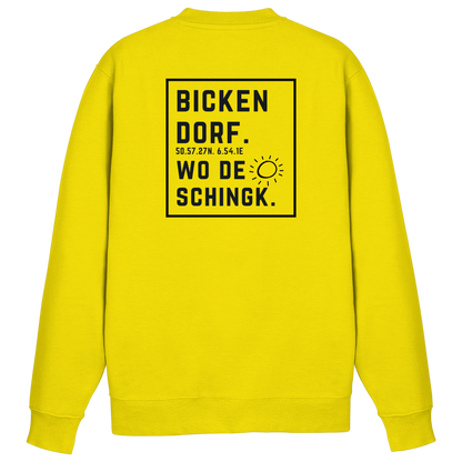 Wo de Sonn schingk - Bickendorf Druck Rücken - Basic Sweatshirt