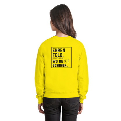 Wo de Sonn schingk - Ehrenfeld Druck Rücken - Basic Sweatshirt