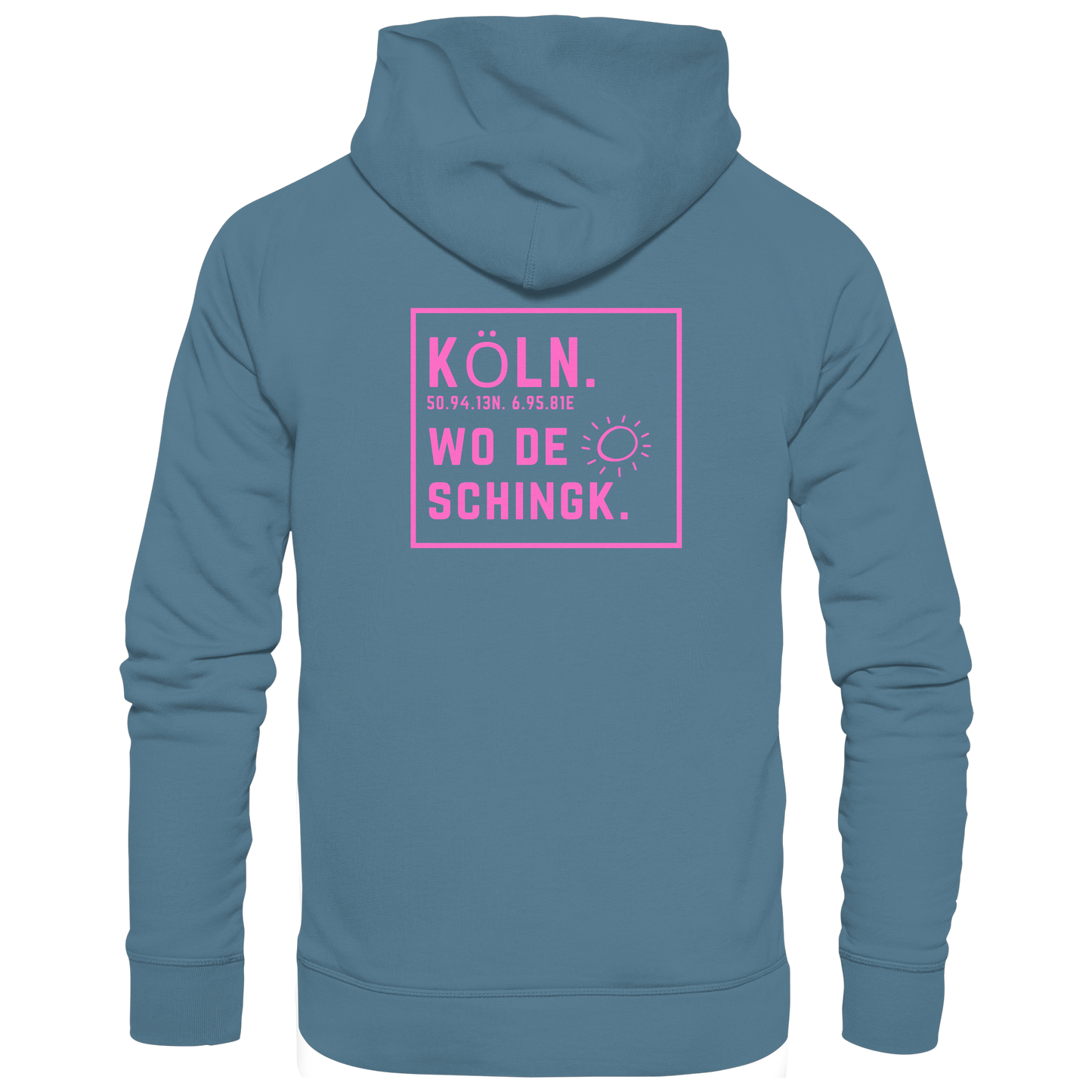 Wo de Sonn schingk - Köln Druck Rücken - Basic Unisex Hoodie