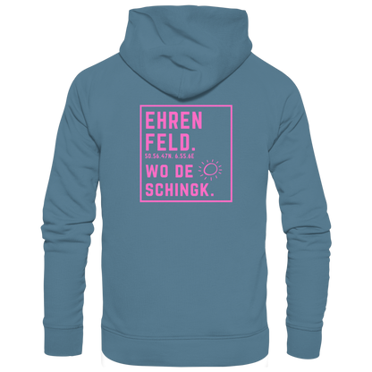 Wo de Sonn schingk - Ehrenfeld Druck Rücken  - Basic Unisex Hoodie