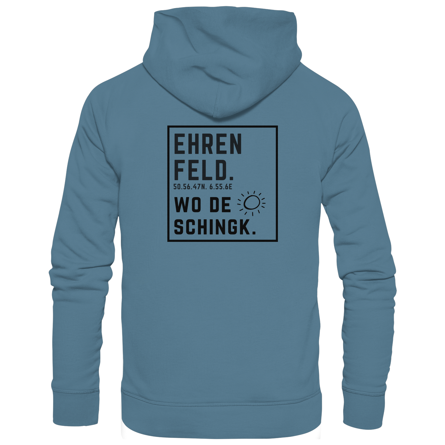 Wo de Sonn schingk - Ehrenfeld Druck Rücken - Basic Unisex Hoodie