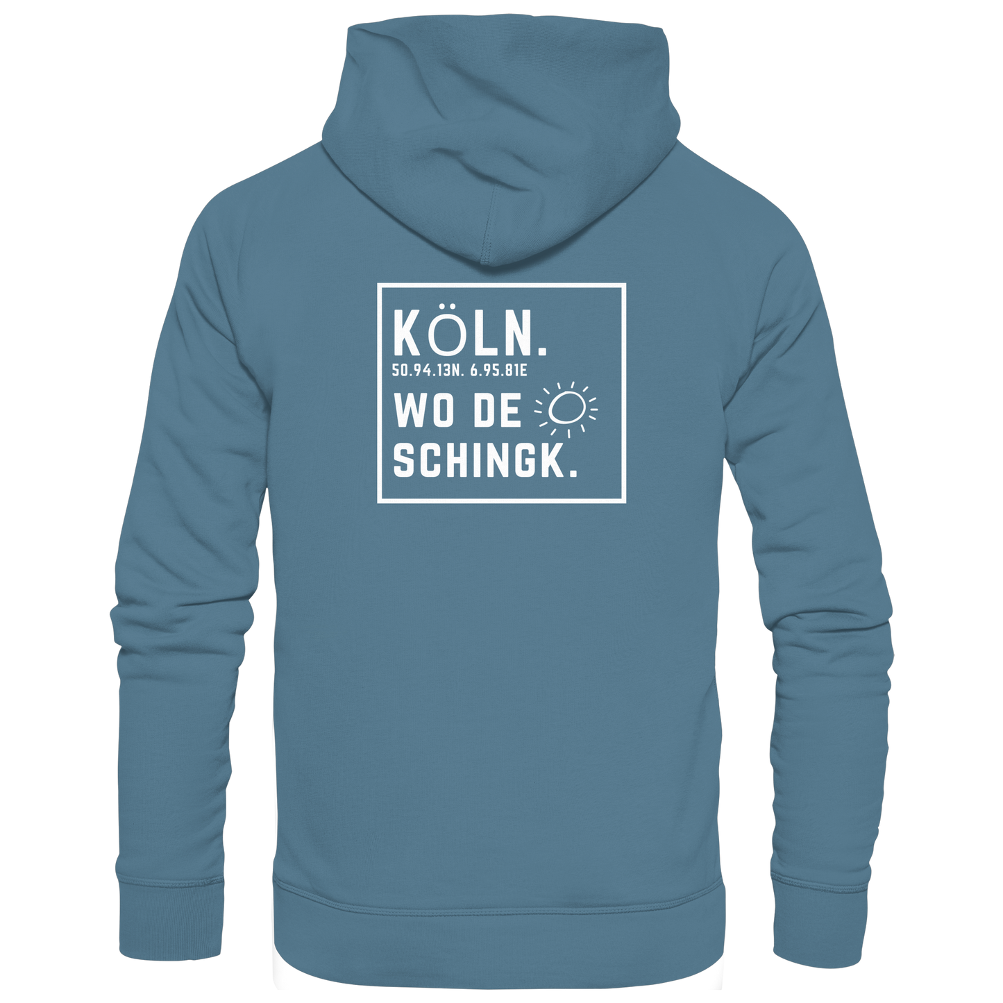 Wo de Sonn schingk - Köln Druck Rücken  - Basic Unisex Hoodie