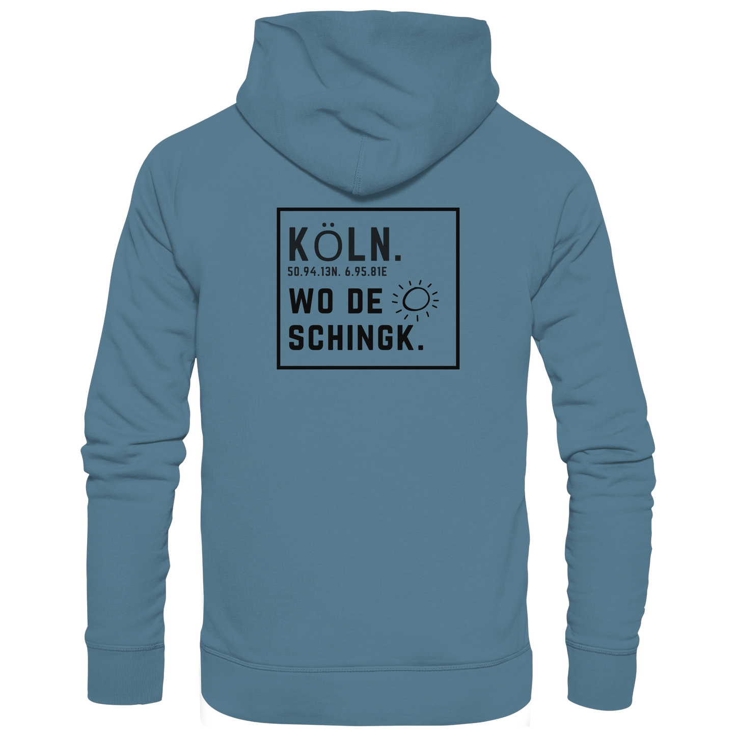 Wo de Sonn schingk - Köln Druck Rücken  - Basic Unisex Hoodie