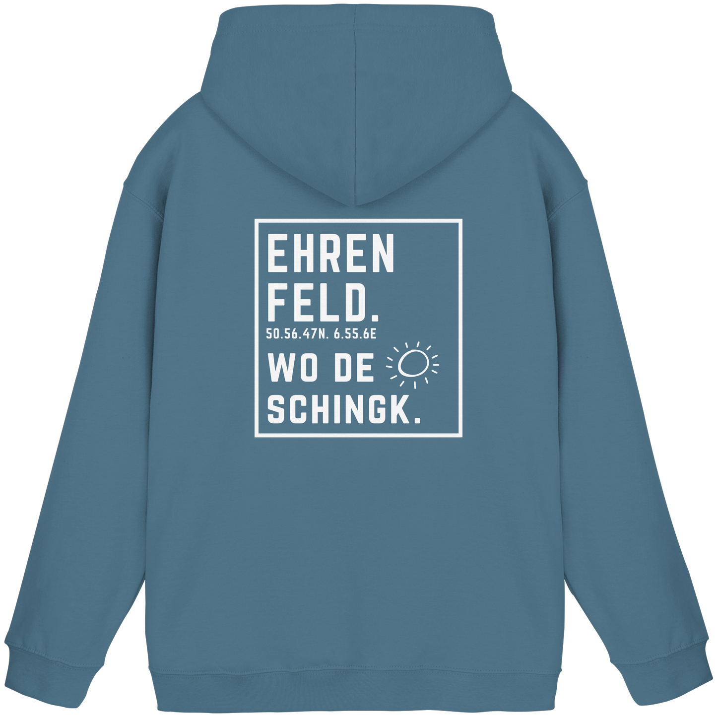 Wo de Sonn schingk - Ehrenfeld Druck Rücken  - Basic Unisex Hoodie