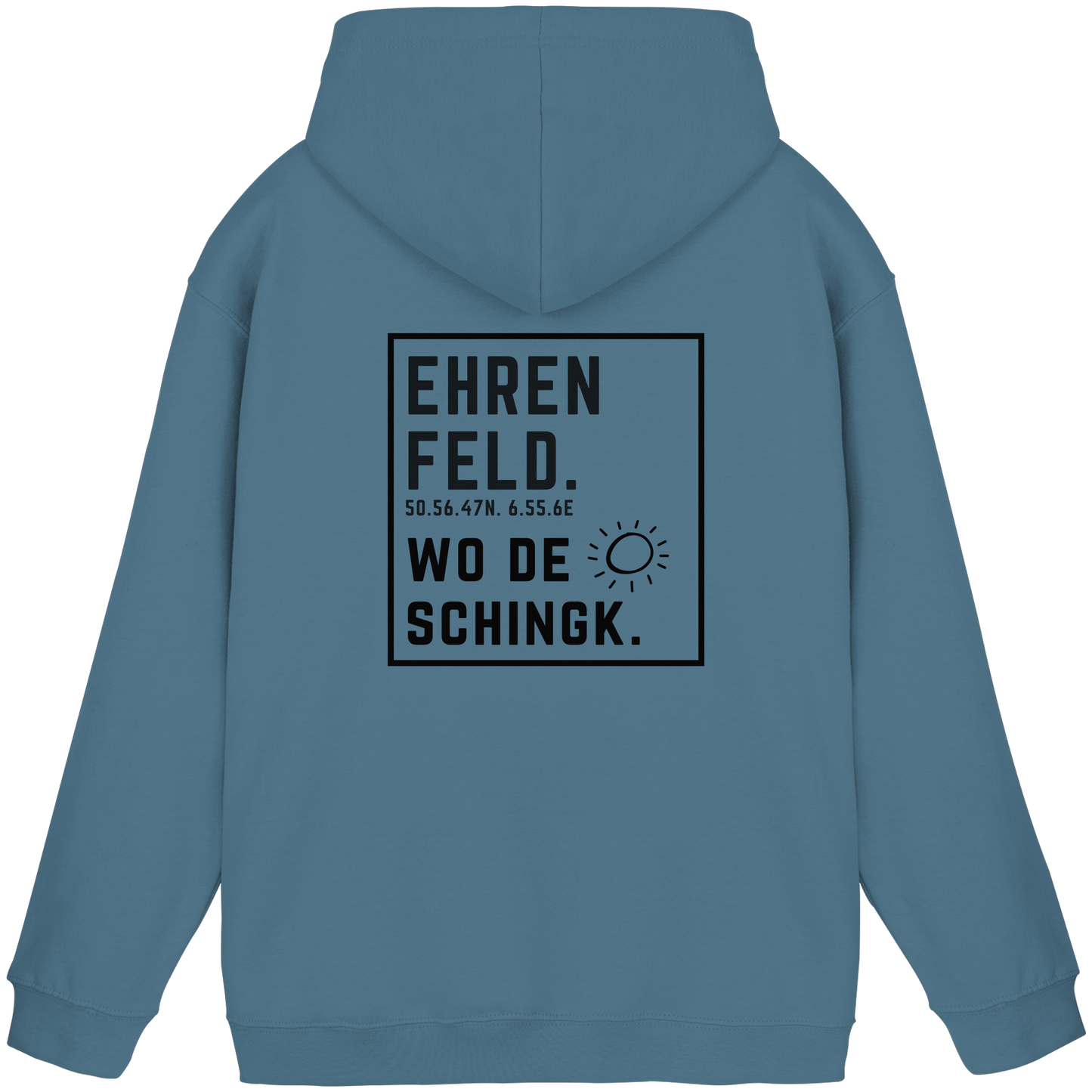 Wo de Sonn schingk - Ehrenfeld Druck Rücken - Basic Unisex Hoodie