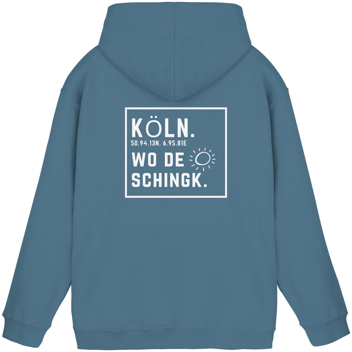 Wo de Sonn schingk - Köln Druck Rücken  - Basic Unisex Hoodie