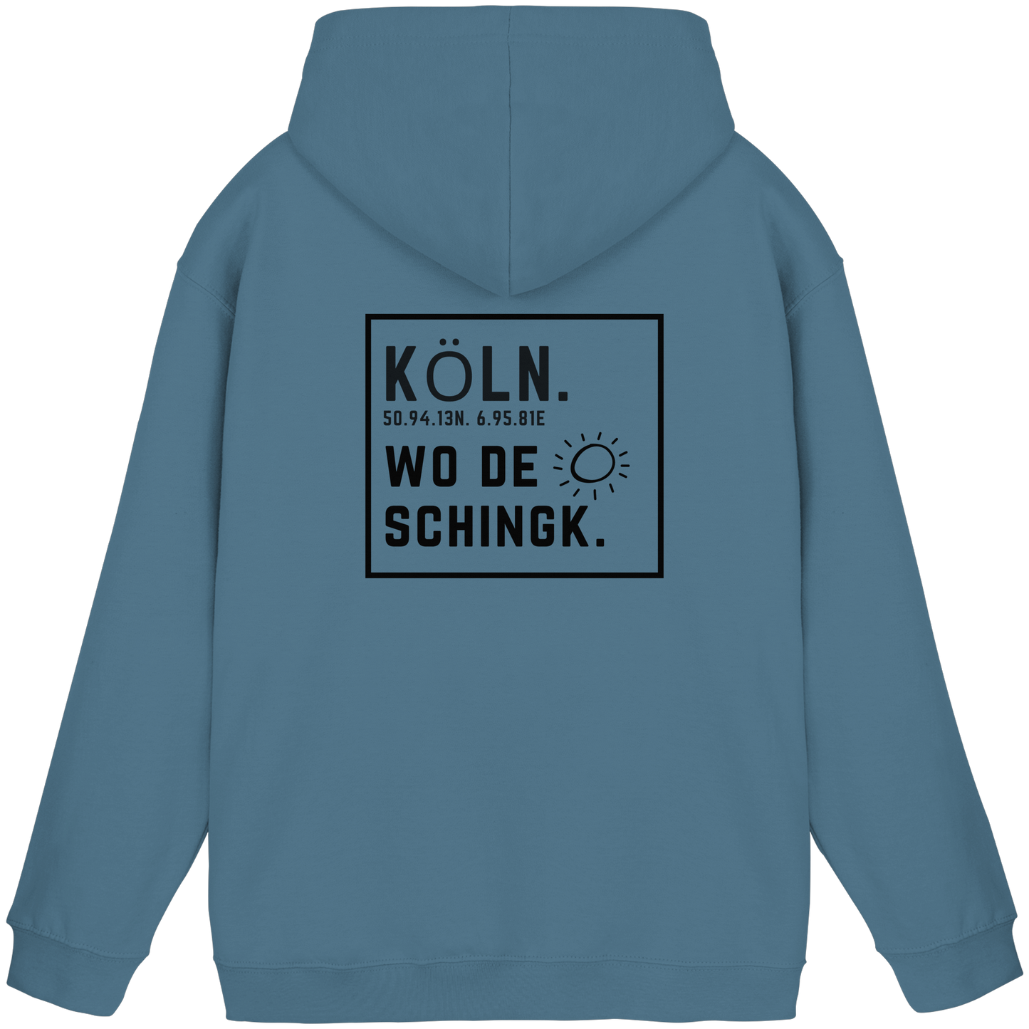 Wo de Sonn schingk - Köln Druck Rücken  - Basic Unisex Hoodie