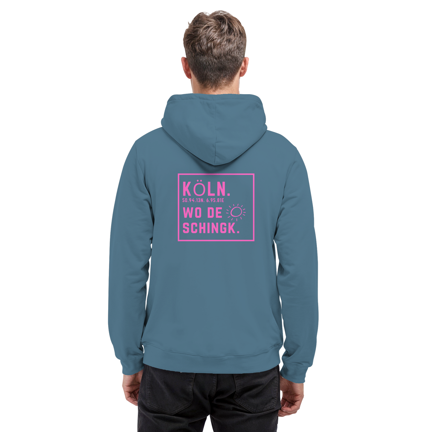 Wo de Sonn schingk - Köln Druck Rücken - Basic Unisex Hoodie