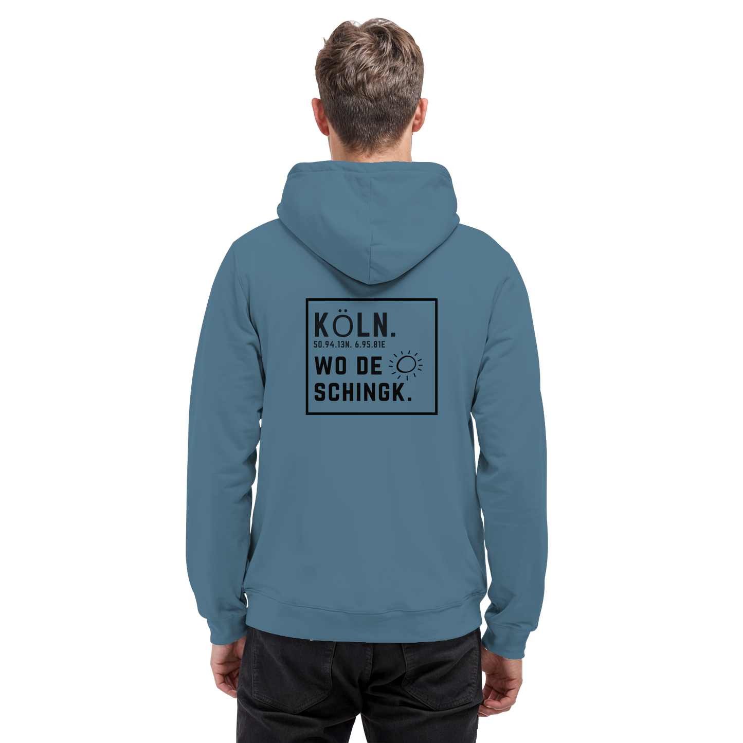Wo de Sonn schingk - Köln Druck Rücken  - Basic Unisex Hoodie