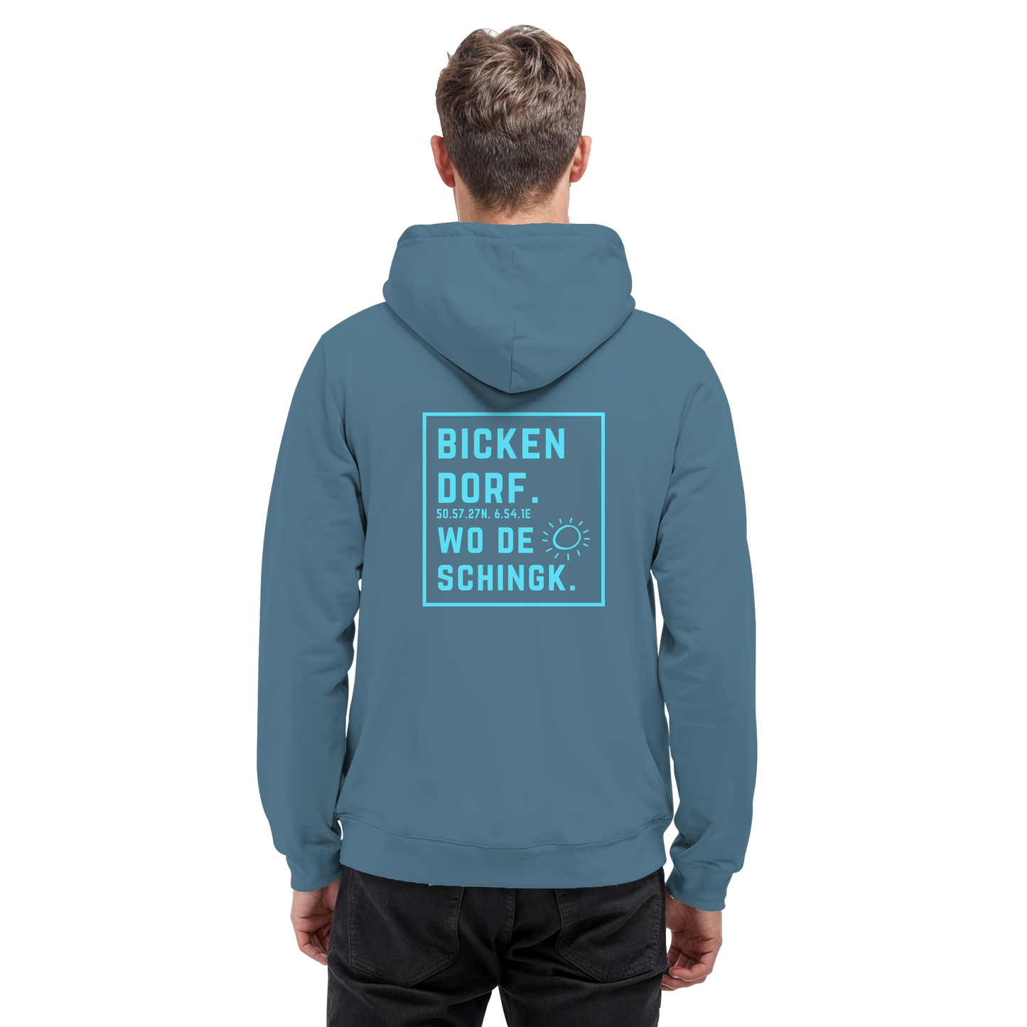 Wo de Sonn schingk - Bickendorf Druck Rücken - Basic Unisex Hoodie