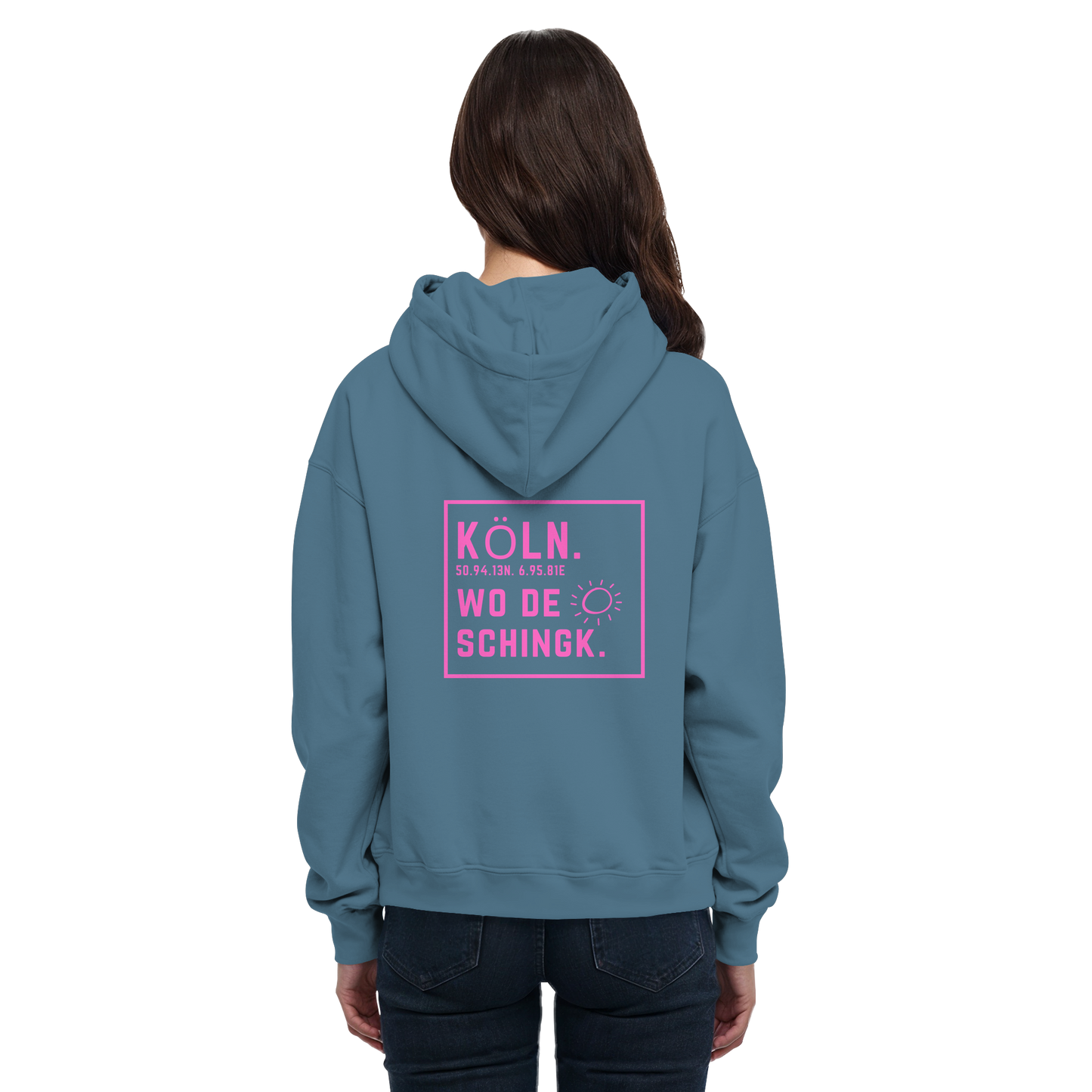 Wo de Sonn schingk - Köln Druck Rücken - Basic Unisex Hoodie