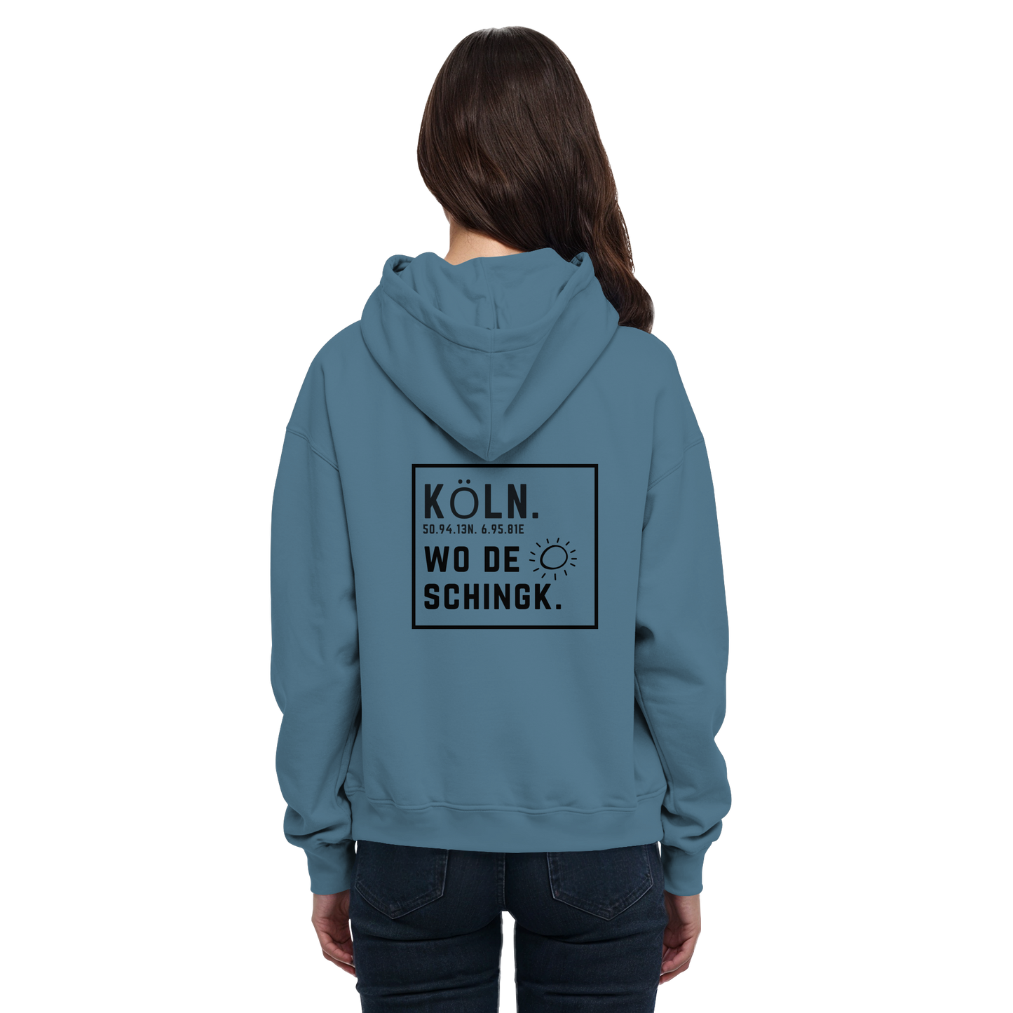Wo de Sonn schingk - Köln Druck Rücken  - Basic Unisex Hoodie