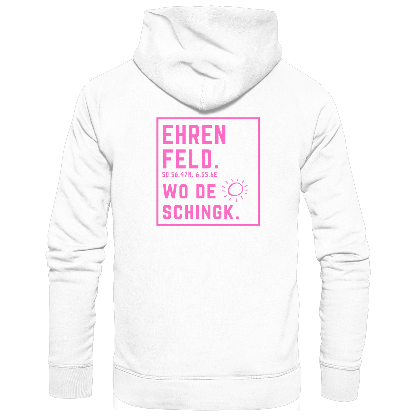 Wo de Sonn schingk - Ehrenfeld Druck Rücken  - Basic Unisex Hoodie
