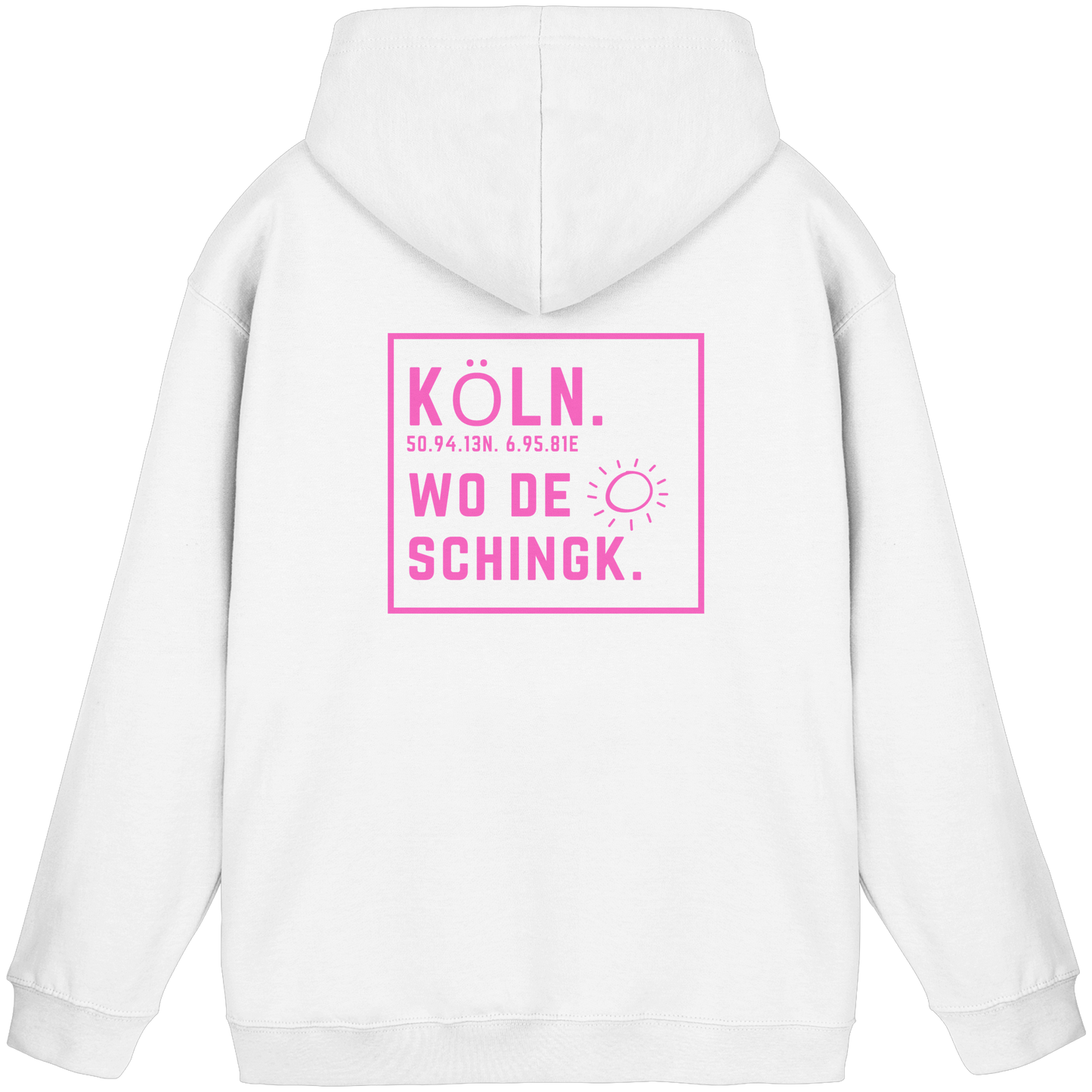 Wo de Sonn schingk - Köln Druck Rücken - Basic Unisex Hoodie