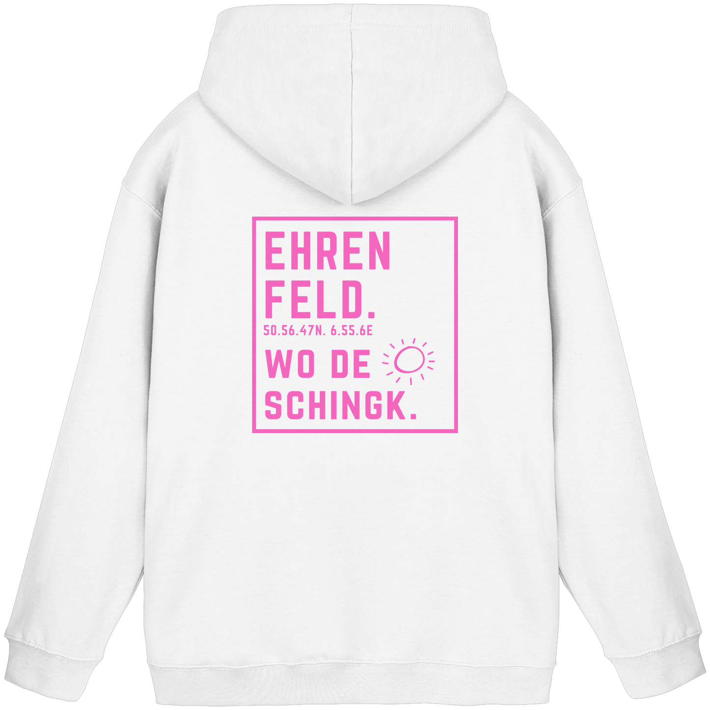 Wo de Sonn schingk - Ehrenfeld Druck Rücken  - Basic Unisex Hoodie