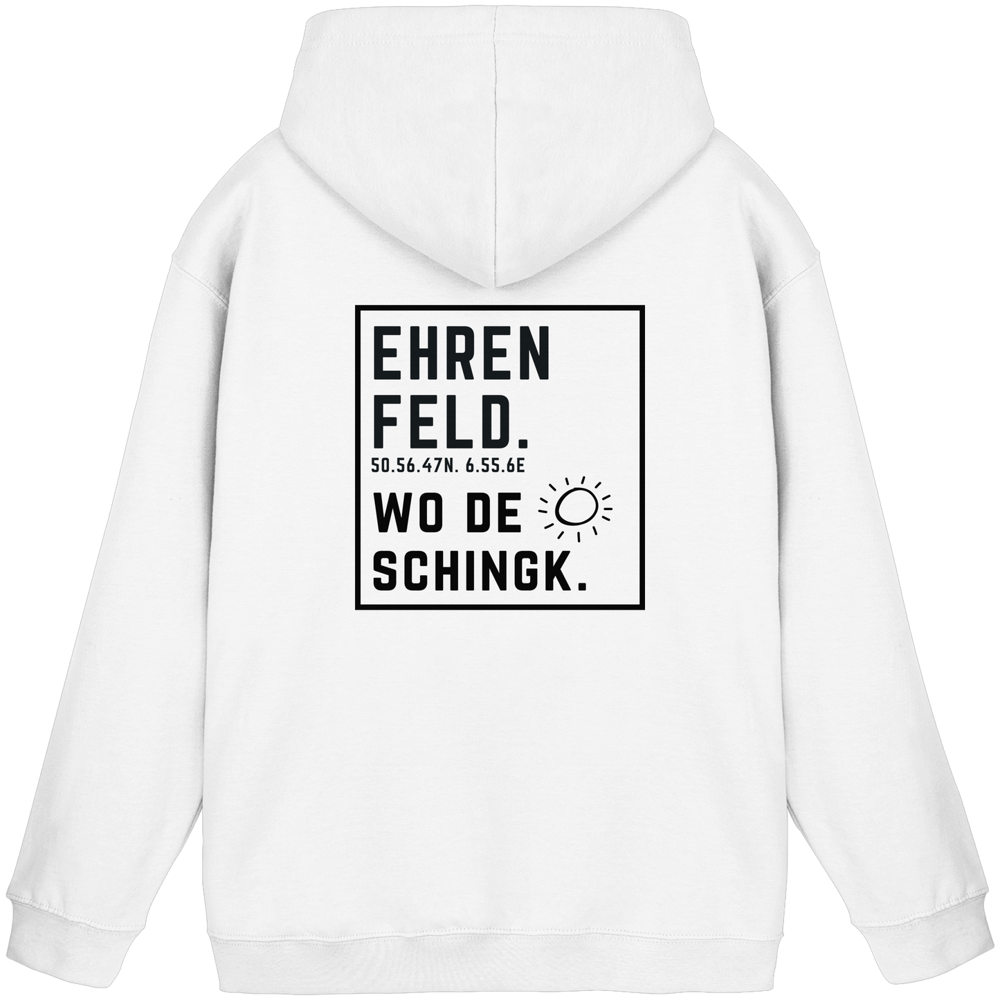 Wo de Sonn schingk - Ehrenfeld Druck Rücken - Basic Unisex Hoodie