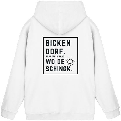 Wo de Sonn schingk - Bickendorf Druck Rücken - Basic Unisex Hoodie